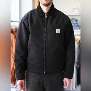 NWT Carhartt WIP OG Detroit Jacket Black (aged canvas)